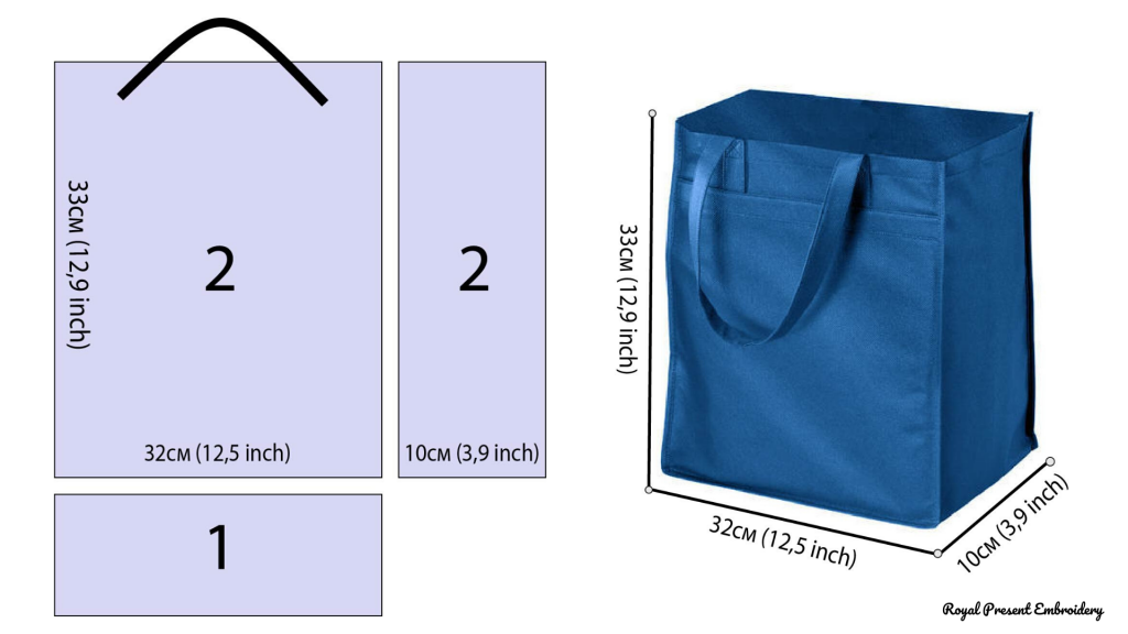 Shopping bag with bottom and sides