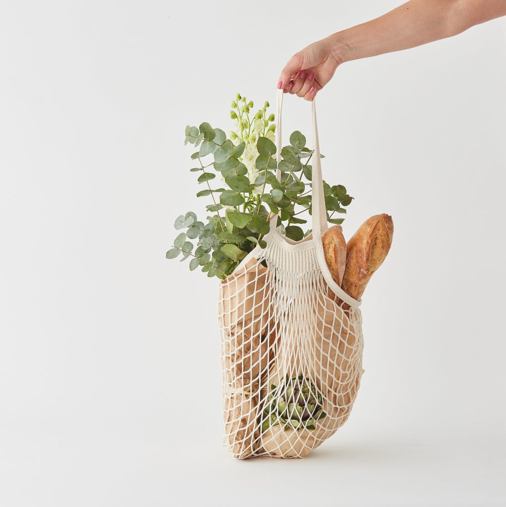 Fishnetmacraménet marketrope shopping bags