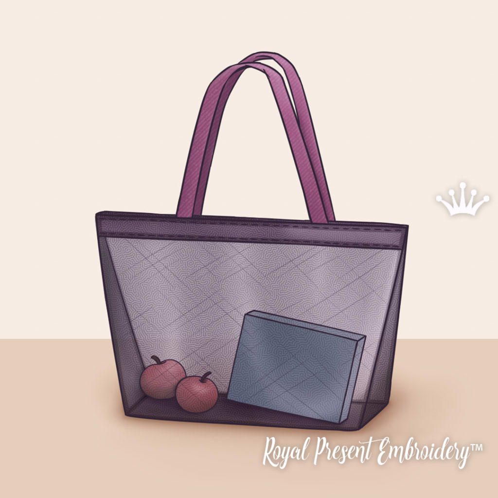 Fishnet with cotton bottom shopping bags