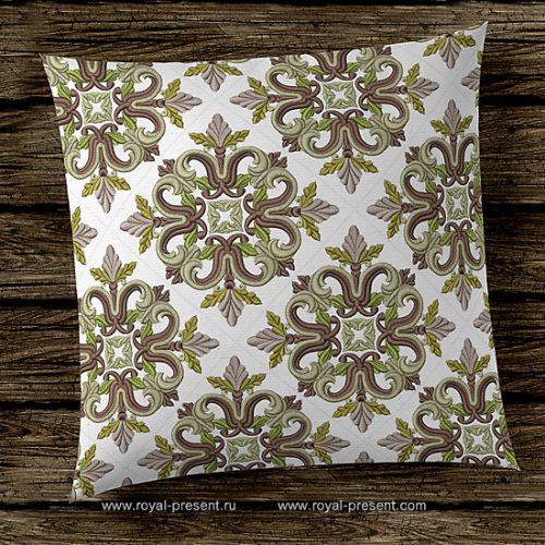 Medieval Acanthus Quilt Block Embroidery Design