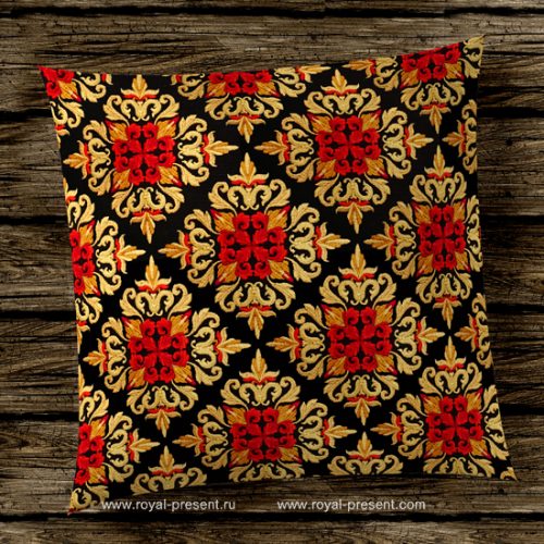 Medieval Acanthus Quilt Block Machine Embroidery Design