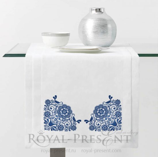Nordic Corner Machine Embroidery Design - 3 sizes