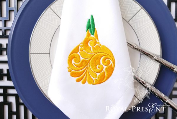 Onion machine embroidery design