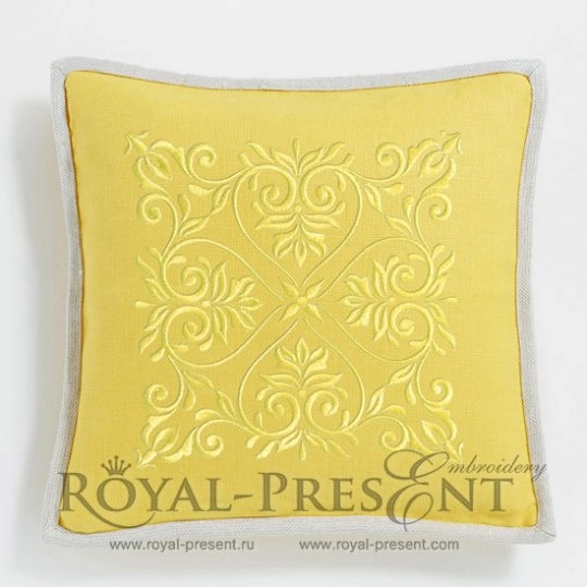 Machine Embroidery Design Ornamental floral background 3 sizes