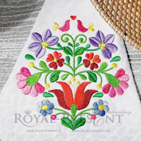 Kalocsai Machine Embroidery Design