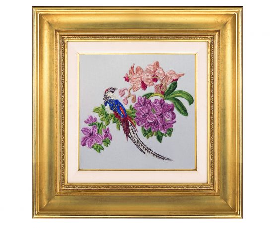 Tropical bird Machine Embroidery Design - 2 sizes