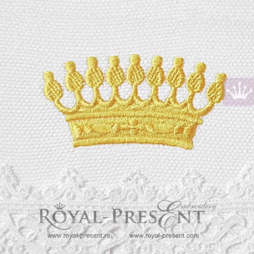 Medieval Crown Machine Embroidery Design