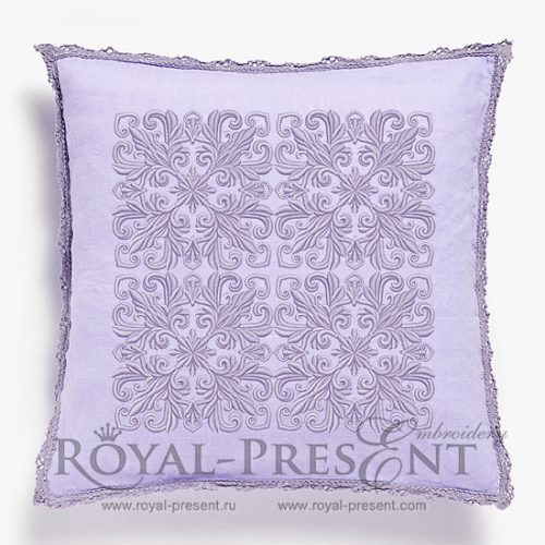 Quilt Block Machine Embroidery Design Lilac Color