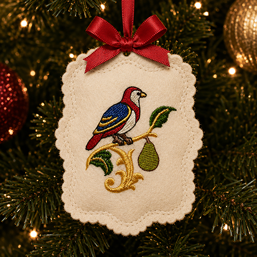 How to Make Raw-Edge ITH Christmas Ornaments