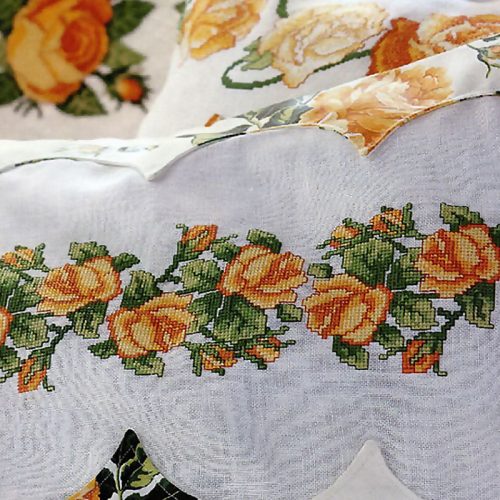 Rose bouquet Cross-stitch Machine Embroidery Design