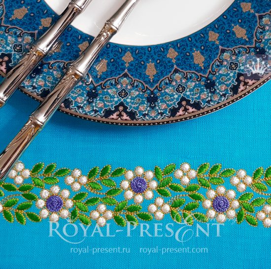 Free Floral Border Machine Embroidery Design