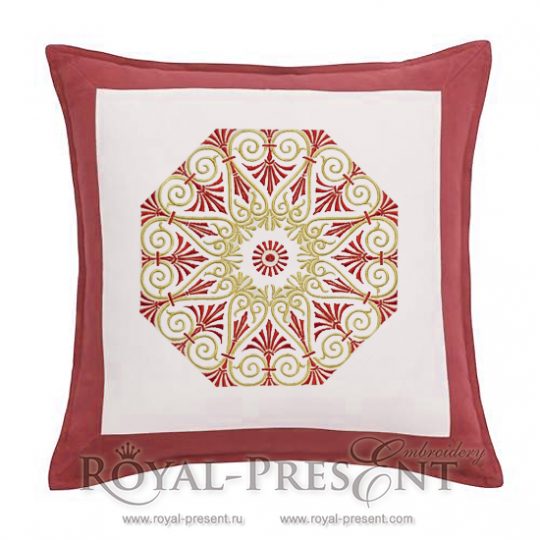 Machine Embroidery Design Greek Ornament Rosetta