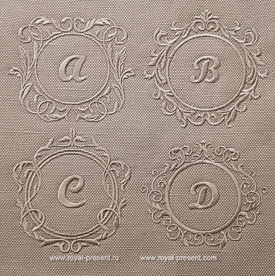 Set of Monogram Frame Machine Embroidery designs