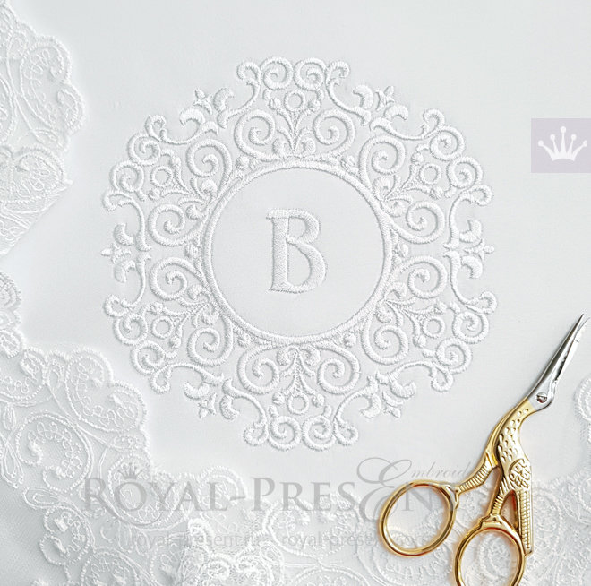 Small Wedding frame Machine embroidery design - 2 sizes