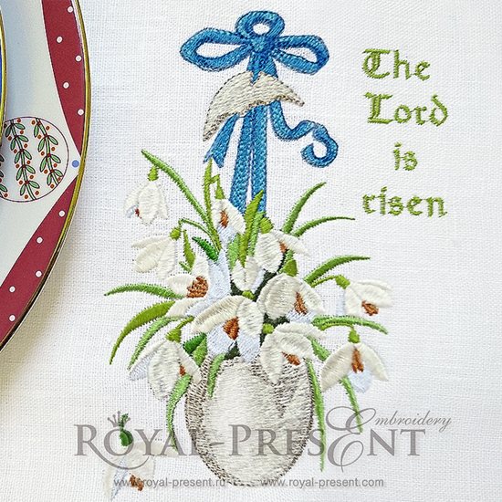 Easter Machine Embroidery Design The Lord is risen