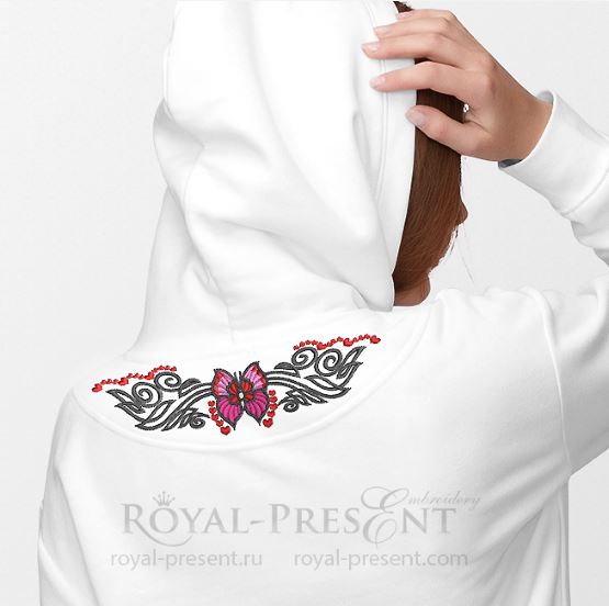 Tattoo Butterfly Machine Embroidery Pattern