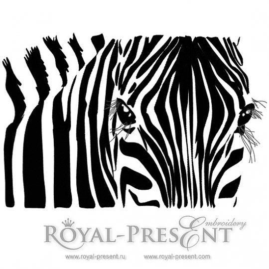 Machine Embroidery Design Zebra
