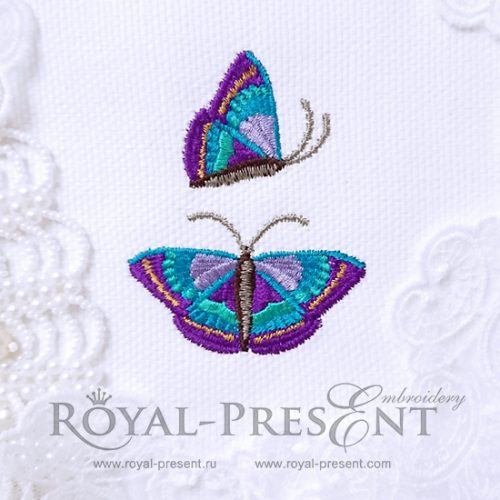 Machine Embroidery Designs Purple Butterflies