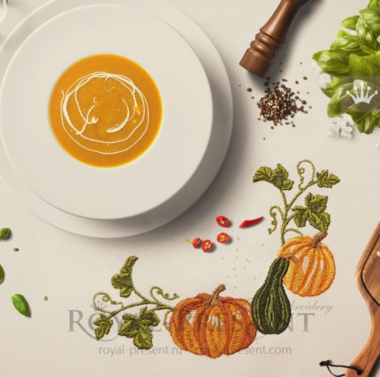 Pumpkins Corner Digital Embroidery Design