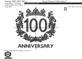 100th Anniversary Machine Embroidery Design - 3 sizes
