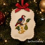 12 Days of Christmas ITH Ornaments – Machine Embroidery Design Bundle - 3 Sizes