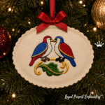 12 Days of Christmas ITH Ornaments – Machine Embroidery Design Bundle - 3 Sizes