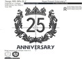 25th Anniversary Machine Embroidery Design - 3 sizes