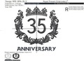 35th Anniversary Machine Embroidery Design - 3 sizes
