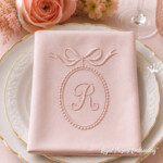3D frame with bow Machine embroidery design