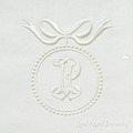 3D Round Monogram Frame with a Bow Machine Embroidery Design