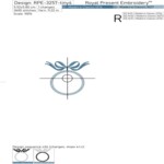 Mini Round Monogram Frame with 3D Bow Machine Embroidery Design - 4 Sizes