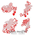 Elements for Valentines day with Angels set