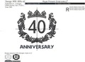 40th Anniversary Machine Embroidery Design - 3 sizes