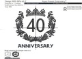 40th Anniversary Machine Embroidery Design - 3 sizes