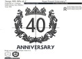 40th Anniversary Machine Embroidery Design - 3 sizes