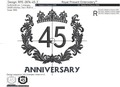 45th Anniversary Machine Embroidery Design - 3 sizes