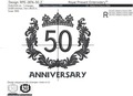 50th Anniversary Machine Embroidery Design - 3 sizes