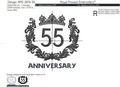 55th Anniversary Machine Embroidery Design - 3 sizes