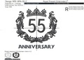 55th Anniversary Machine Embroidery Design - 3 sizes