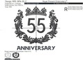 55th Anniversary Machine Embroidery Design - 3 sizes