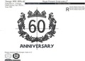 60th Anniversary Machine Embroidery Design - 3 sizes