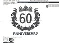 60th Anniversary Machine Embroidery Design - 3 sizes