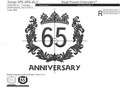 65th Anniversary Machine Embroidery Design - 3 sizes