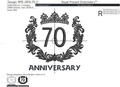 70th Anniversary Machine Embroidery Design - 3 sizes