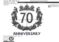 70th Anniversary Machine Embroidery Design - 3 sizes