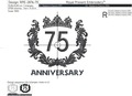 75th Anniversary Machine Embroidery Design - 3 sizes