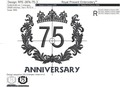 75th Anniversary Machine Embroidery Design - 3 sizes