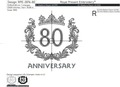 80th Anniversary Machine Embroidery Design - 3 sizes