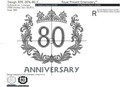 80th Anniversary Machine Embroidery Design - 3 sizes