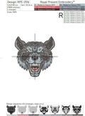 A mean-looking Wolf growling - 2 sizes